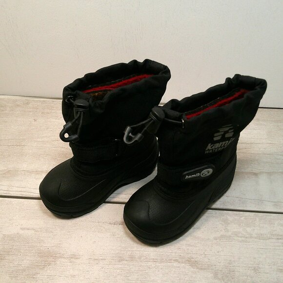 Kamik Rocket Snow Boot Toddler Size 8 Black. Lined Waterproof - Picture 2 of 9